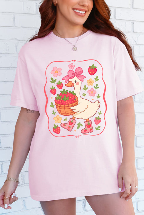 Strawberry Goose Comfort Colors Adult Ring-Spun Cotton Tee