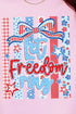 Striped Coquette Let Freedom Ring Comfort Colors Adult Ring-Spun Cotton Tee