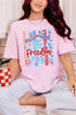 Striped Coquette Let Freedom Ring Comfort Colors Adult Ring-Spun Cotton Tee
