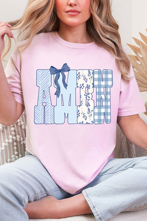 Sunday Blue Amen Comfort Colors Adult Ring-Spun Cotton Tee