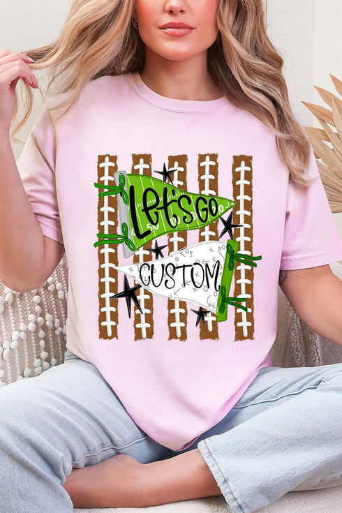 Personalized Touchdown Cheers Comfort Colors Adult Ring-Spun Cotton Tee *Enter Custom Text
