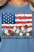 Floral Land Of The Free Comfort Colors Adult Ring-Spun Cotton Tee