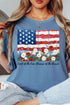 Floral Land Of The Free Comfort Colors Adult Ring-Spun Cotton Tee