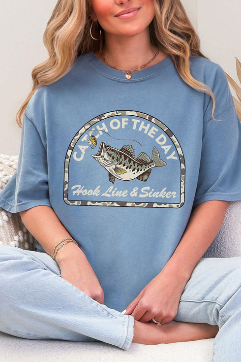 Hook Line & Sinker Cream Comfort Colors Adult Ring-Spun Cotton Tee