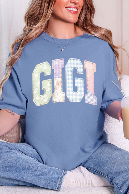 Personalized Soft Stitch Mom Name Comfort Colors Adult Ring-Spun Cotton Tee *Choose Your Name