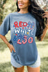 Red, White & 250 Comfort Colors Adult Ring-Spun Cotton Tee