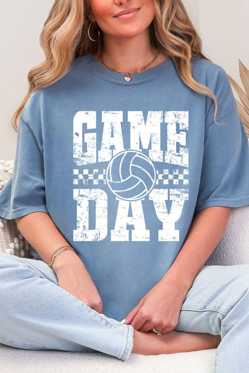 Retro Volleyball Game Day Comfort Colors Adult Ring-Spun Cotton Tee