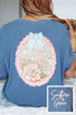 Southern By Grace Ruffle Front & Back Comfort Colors Adult Ring-Spun Cotton Tee
