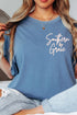 Southern By Grace Ruffle Front & Back Comfort Colors Adult Ring-Spun Cotton Tee