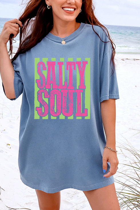 Striped Salty Soul Comfort Colors Adult Ring-Spun Cotton Tee