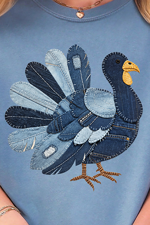 Turkey In Stitches Comfort Colors Adult Ring-Spun Cotton Tee