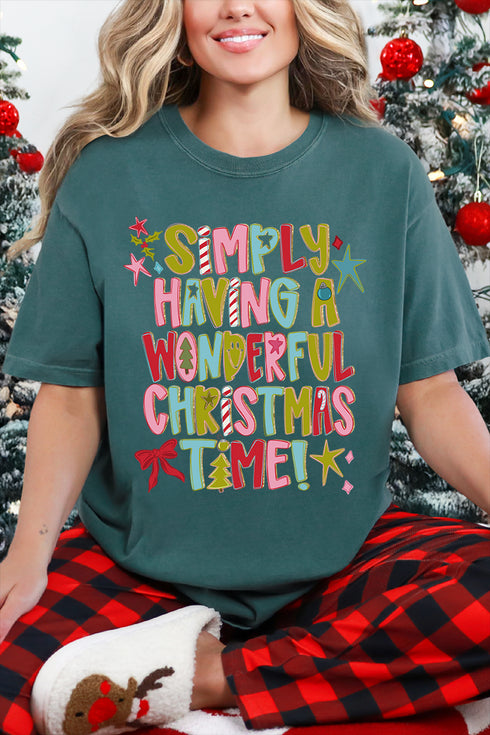 A Wonderful Christmas Time Comfort Colors Adult Ring-Spun Cotton Tee
