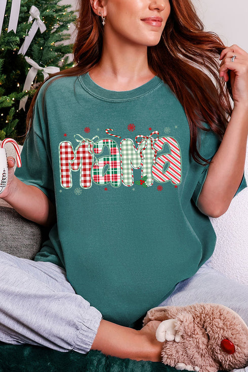 Candy Cane Lane Mama Comfort Colors Adult Ring-Spun Cotton Tee