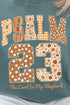 Floral Psalm 23 Comfort Colors Adult Ring-Spun Cotton Tee