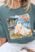 Ghost Mentally I'm Here Comfort Colors Adult Ring-Spun Cotton Tee
