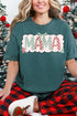 Green And Gingham Christmas Custom Name Comfort Colors Adult Ring-Spun Cotton Tee *Personalize Your Name