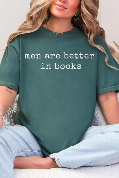 Men Are Better In Books Comfort Colors Adult Ring-Spun Cotton Tee