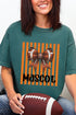 Personalized Orange Varsity Bow Comfort Colors Adult Ring-Spun Cotton Tee *Enter Mascot Name