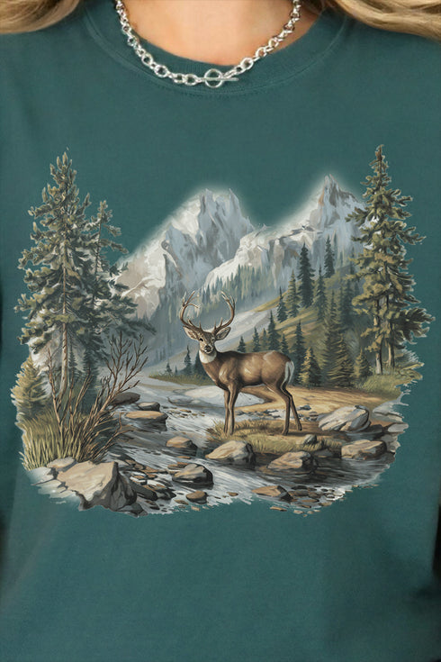 Alpine Deer Comfort Colors Adult Ring-Spun Cotton Tee