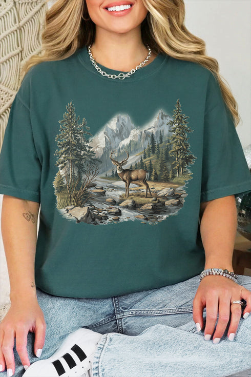 Alpine Deer Comfort Colors Adult Ring-Spun Cotton Tee