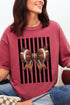Black Varsity Bow Comfort Colors Adult Ring-Spun Cotton Tee