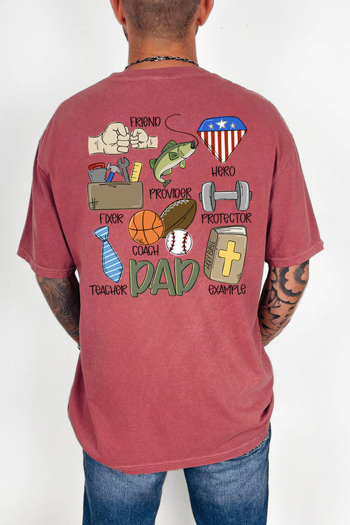 Dad Things Front & Back Comfort Colors Adult Ring-Spun Cotton Tee