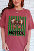Personalized Green Varsity Bow Comfort Colors Adult Ring-Spun Cotton Tee *Enter Mascot Name