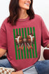 Green Varsity Bow Comfort Colors Adult Ring-Spun Cotton Tee