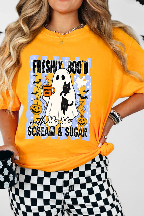 Scream & Sugar Ghost Brew Comfort Colors Adult Ring-Spun Cotton Tee