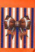 Blue & White Varsity Bow Comfort Colors Adult Ring-Spun Cotton Tee