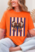 Blue & White Varsity Bow Comfort Colors Adult Ring-Spun Cotton Tee