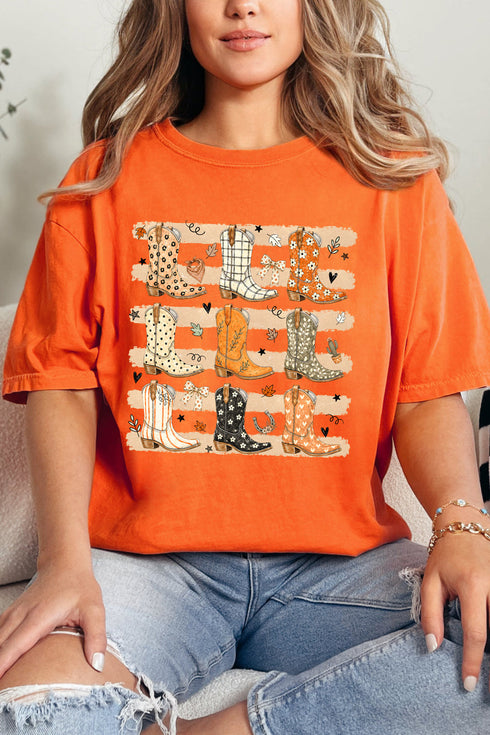Kicking' Up Autumn Comfort Colors Adult Ring-Spun Cotton Tee