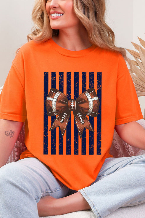 Navy Varsity Bow Comfort Colors Adult Ring-Spun Cotton Tee