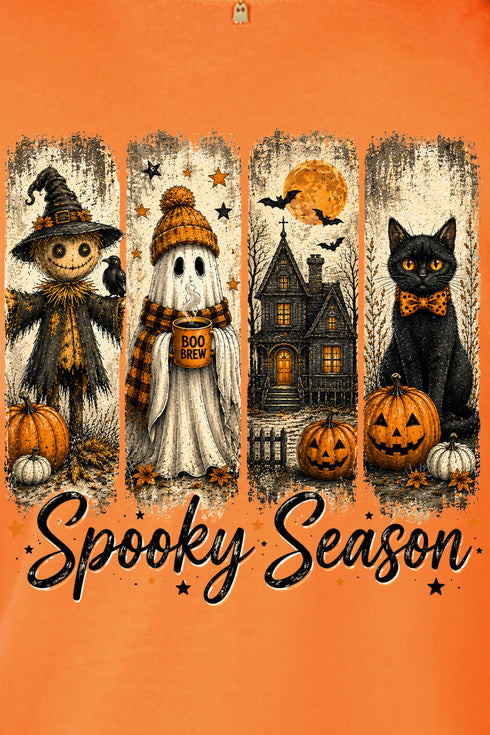 Spooky Season Brushstrokes Comfort Colors Adult Ring-Spun Cotton Tee
