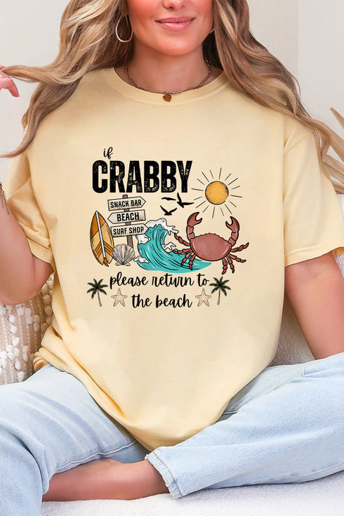 Crabby Beach Comfort Colors Adult Ring-Spun Cotton Tee