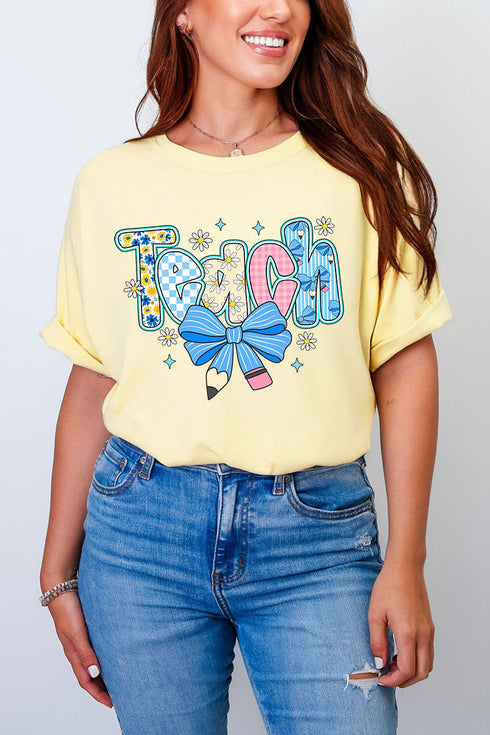 Daisy Days Teach Comfort Colors Adult Ring-Spun Cotton Tee