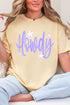 Electric Cowgirl Howdy Comfort Colors Adult Ring-Spun Cotton Tee
