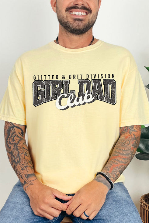 Glitter & Grit Girl Dad Comfort Colors Adult Ring-Spun Cotton Tee