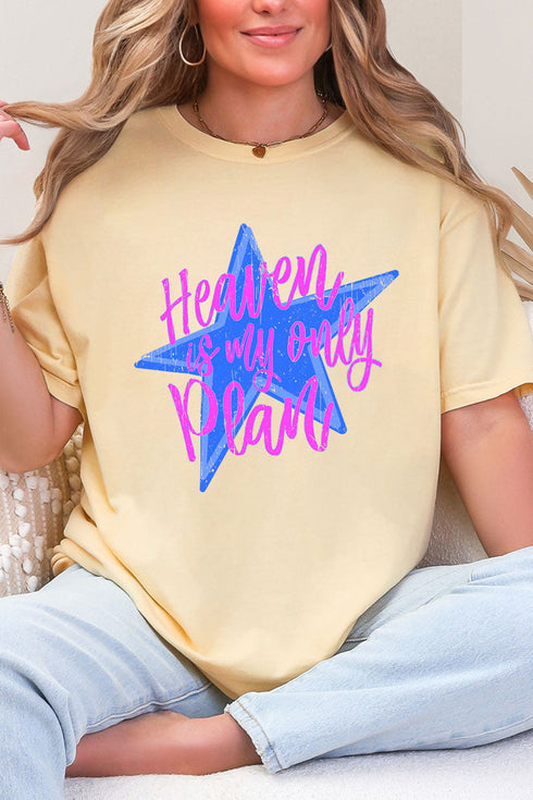 Heaven Is My Only Plan Comfort Colors Adult Ring-Spun Cotton Tee