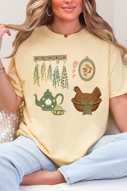 Herbs And Heirlooms Comfort Colors Adult Ring-Spun Cotton Tee