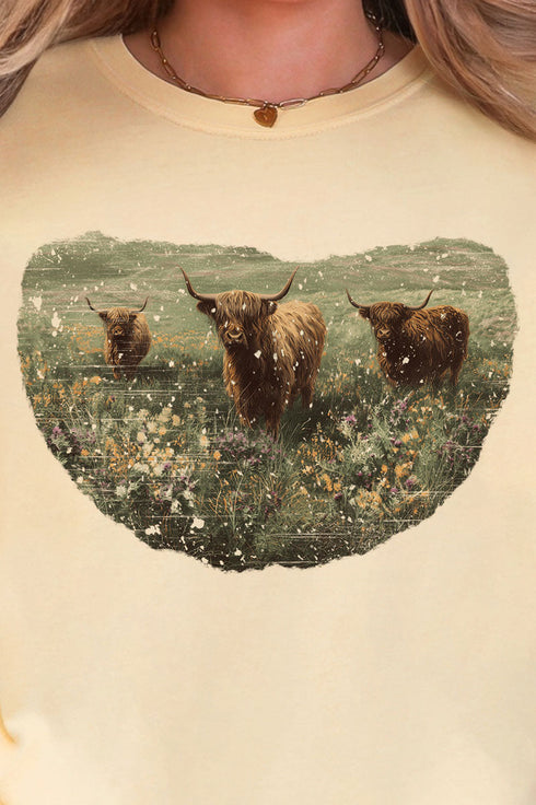 Highland Herd Comfort Colors Adult Ring-Spun Cotton Tee