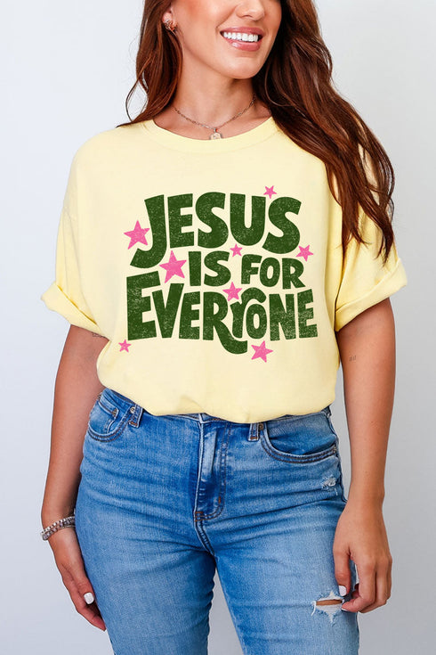 Jesus Is For Everyone Comfort Colors Adult Ring-Spun Cotton Tee