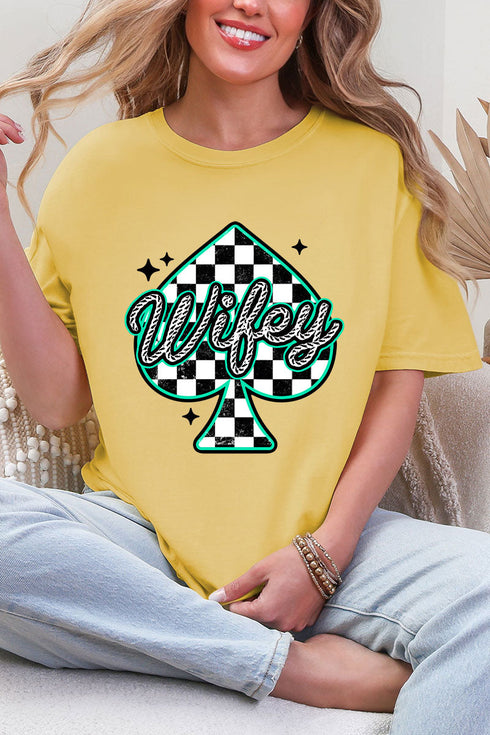 Lucky Spade Wifey Comfort Colors Adult Ring-Spun Cotton Tee