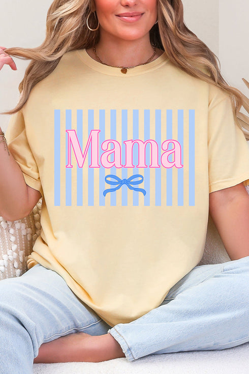 Mama Striped Comfort Colors Adult Ring-Spun Cotton Tee