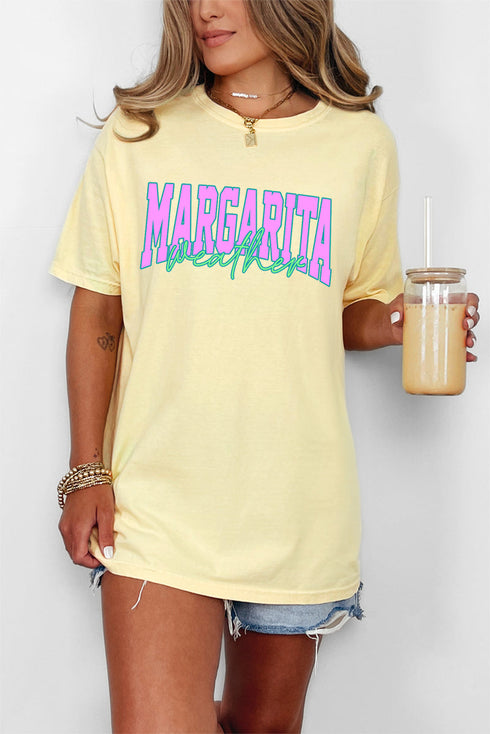 Margarita Weather Color Block Comfort Colors Adult Ring-Spun Cotton Tee