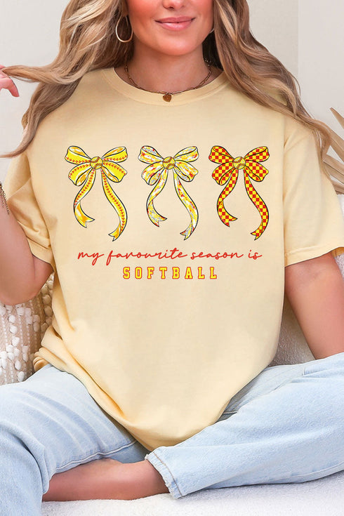 My Favorite Season Is Softball Comfort Colors Adult Ring-Spun Cotton Tee