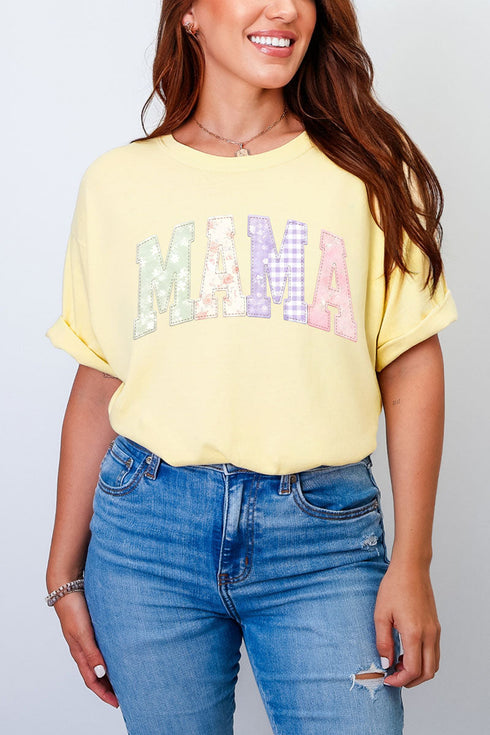 Personalized Soft Stitch Mom Name Comfort Colors Adult Ring-Spun Cotton Tee *Choose Your Name