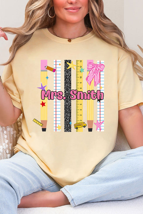 Personalized Teachers Rule Comfort Colors Adult Ring-Spun Cotton Tee