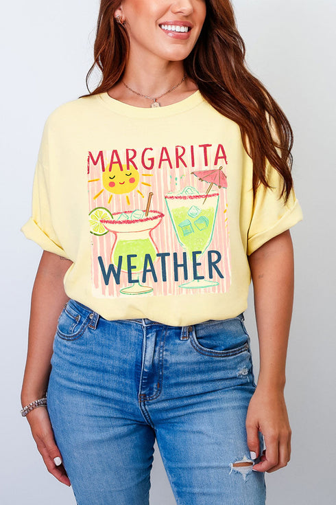Sip The Sunshine Margarita Weather Comfort Colors Adult Ring-Spun Cotton Tee
