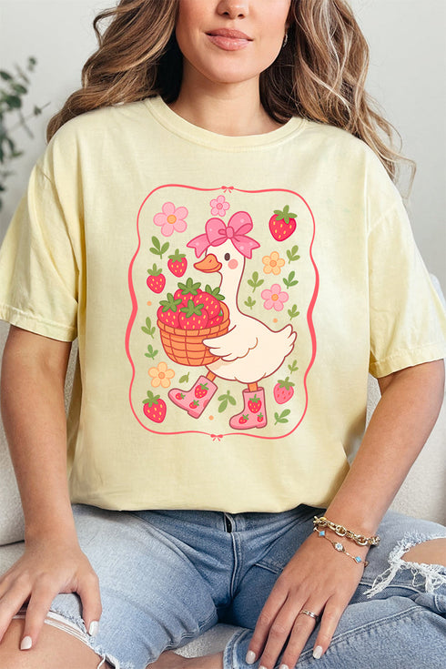 Strawberry Goose Comfort Colors Adult Ring-Spun Cotton Tee